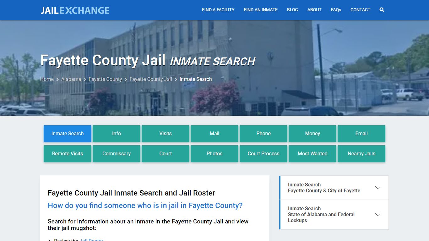 Inmate Search: Roster & Mugshots - Fayette County Jail, AL